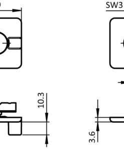 Alternative view of T-slot Slider (Set)