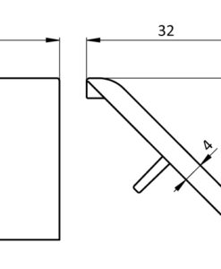 Alternative view of Cover Cap for Zinc Connection Angle 30