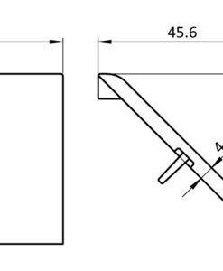 Alternative view of Cover Cap for Zinc Connection Angle 40